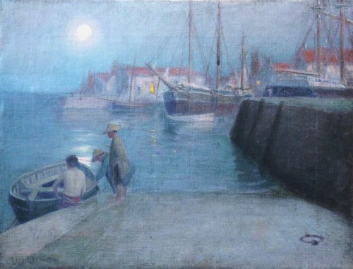 Brittany Port by Moonlight - Lionel Walden ca.1895