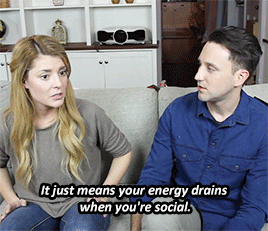 joshsundquist:  thatsgrace:Have people responded being like, “But Grace, you talk on the internet, you’re so expressive -you’re not an introvert?”  x  INTROVERTS, UNITE! (on Tumblr)