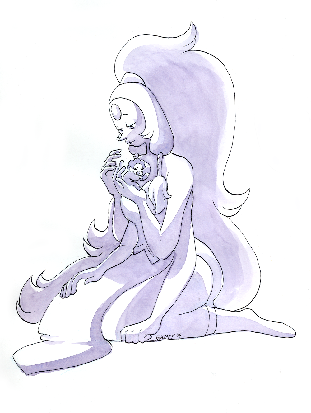 gracekraft:  Inktober Day 3: Giant Woman, tiny baby