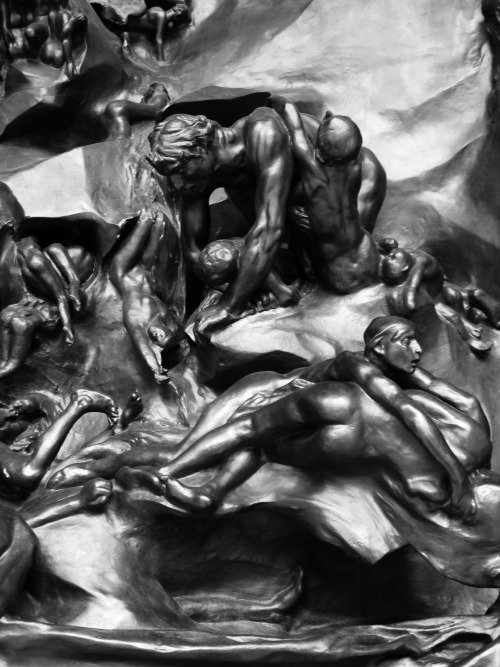  viα outerground: Details from the Gates of Hell by Rodin..Bronze doors originally commissioned for a new museum in Paris which never opened. Rodin worked on the 200 separate elements for almost 37 years. Planned on the characters of Dante’s The