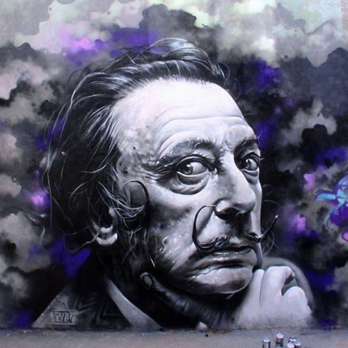 Salvadore Dali By XAV #XAV #SalvadoreDali #Dali #graffiti #streetart #murals #art #spraypaint #spray