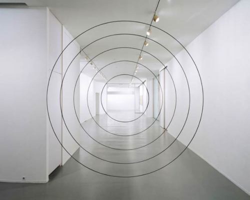 Felice Varini, installations based on the principle of Anamorphosis, 1979-2013. Source