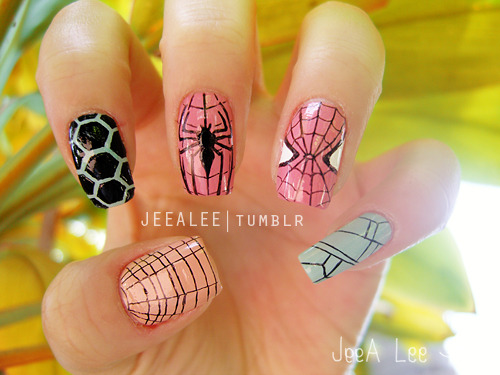 Spider-Man inspired nail art ❤️🕸 : r/malepolish