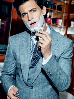 male-shaving-art:   Garrett Neff  (by Ben Watts Photography - for GQ Germany) 