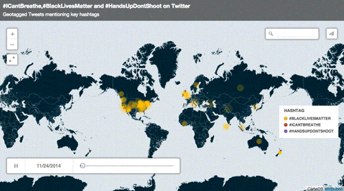 huffingtonpost:  This Map Shows How Outrage Over The Eric Garner And Mike Brown Decisions