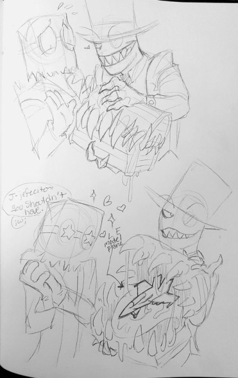 volbeast: Paperhat asks!! :D@nightfurmoon @krimzon-haven @ayahne @chickenwhite (I didn’t get yours in the screenshots but I drew it ^^;;;)My sketchbook is now complete, thank ny’all for contributing~ :3c