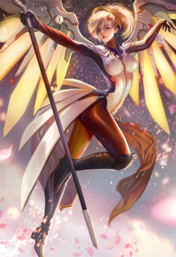 breathtakenfantasies:  Mercy Fan Art and see you at Ax by Jiuge 