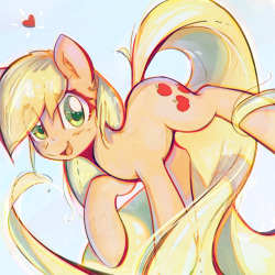 dysfunctionalequestria:AJ by mirroredsea  &lt;3