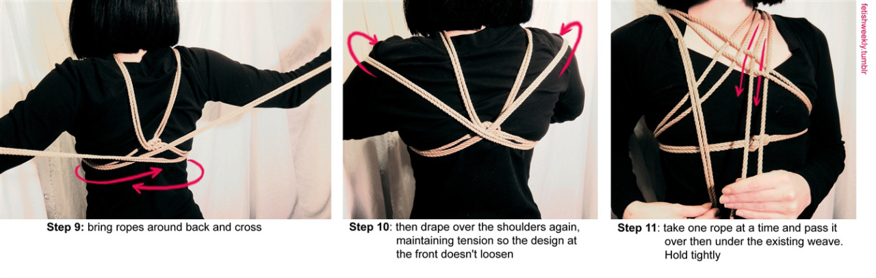 fetishweekly:  fetishweekly:  Shibari Tutorial: Simple WeaveWe also have an Elaborate