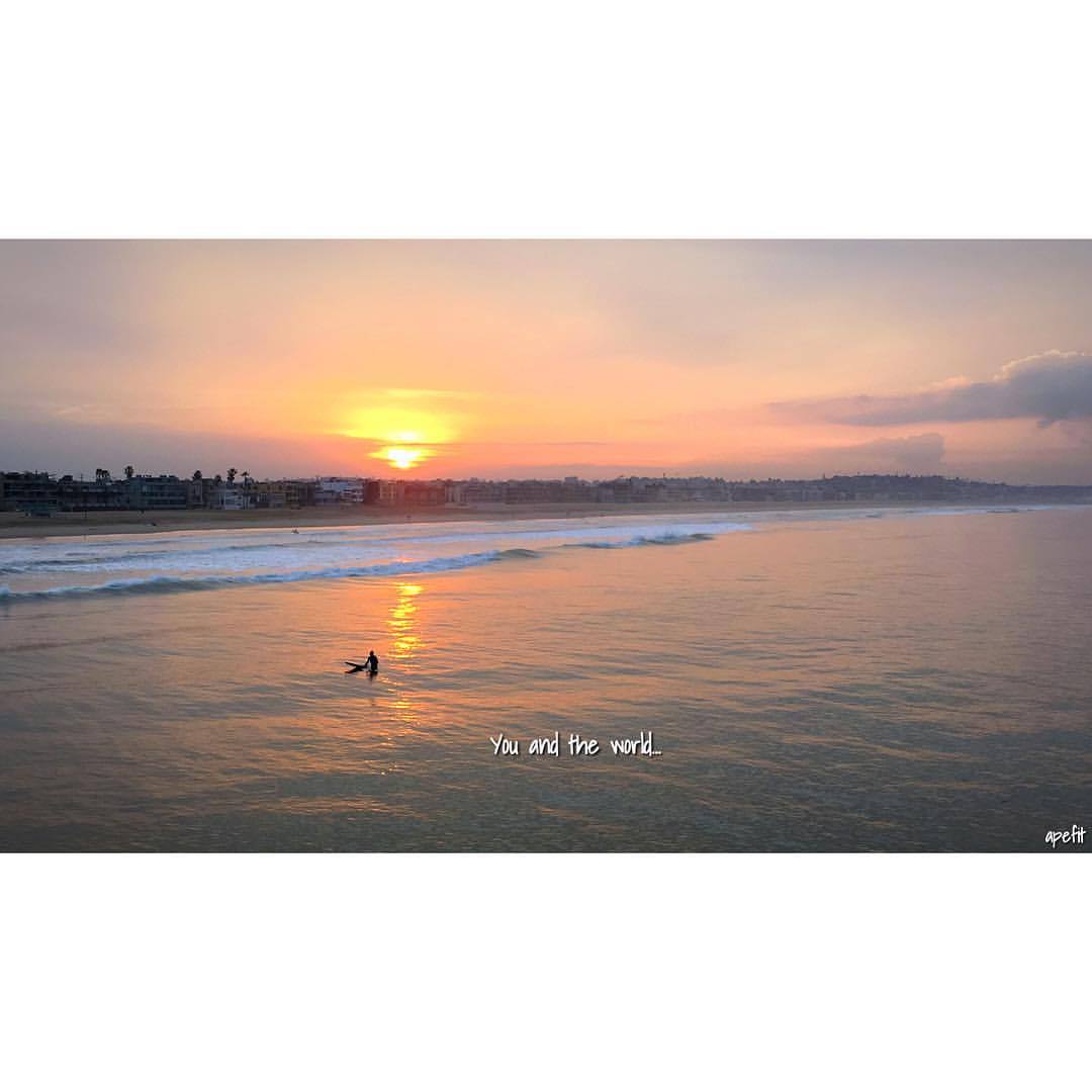 Get apefit with April!!! on Tumblr: You and the world... #quotes #sunrise  #marinadelrey #surfer #nature #beautifulsky #ocean #clouds #you  #worldisyours #usapefit ...