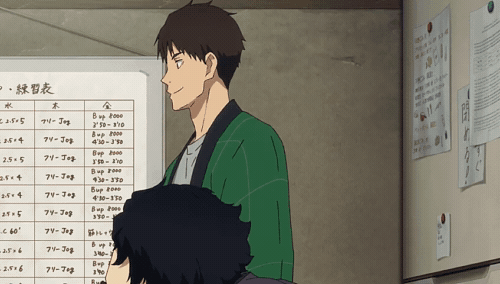 Yuki: This place has totally turned into the track and field team. I feel so small.Haiji: What are y