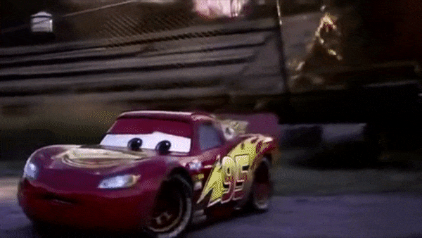 Peel Out Lightning Mcqueen Sticker - Peel Out Lightning Mcqueen Cars -  Discover & Share GIFs