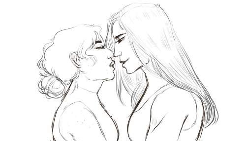 batyesmango: spent time i should’ve been studying for my midterm drawing gay ladies lmao wat a