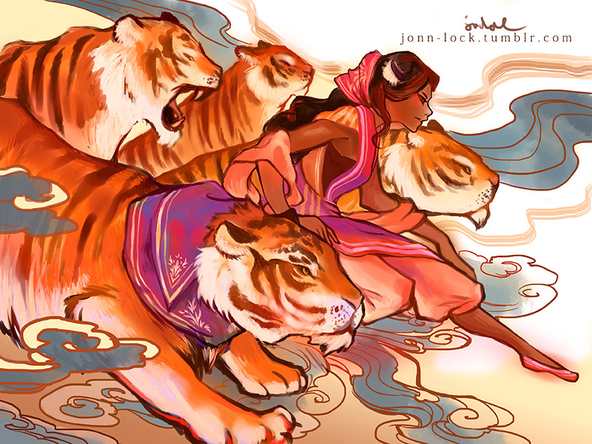 jonn-lock:  Tigress &amp; Wolf. Pieces I might include for school. :) (For the