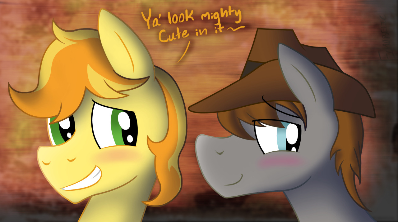 Braeburn likes ya in his hat, ya silly pone! Yeah, just a little thingie I made for