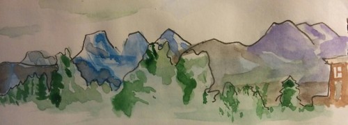 acetechne:A smaller study of the Three Sisters in Canmore for Quatschlandscapes with LEAVES EVERYWHE