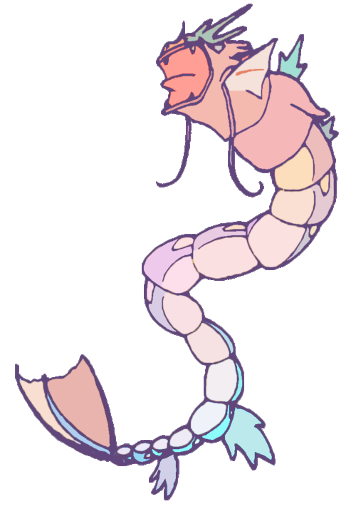 plantidae:so i doodled a transparent gyarados