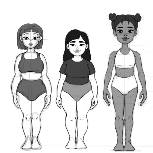 Trying to practice anatomy and drawing different body types. 