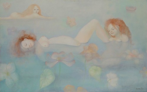 Leonor Fini, Les Baigneuses (The bathers), 1972, oil on canvas