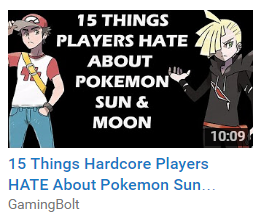 skarchomp: 1. Stoutland is less efficient than the Itemfinder2. Encounter rates for some Pokemon are too low3. Music randomly playing backwards4. All Pokemon attacks result in realistic bloody gashes5. Marowak constantly says “I miss her” in perfect