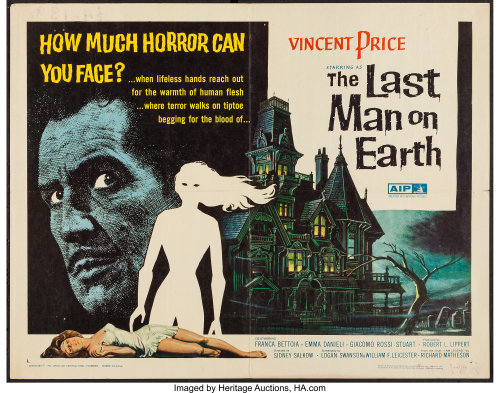 The first adaptation of Richard Matheson’s sci-fi thriller, I Am Legend, The Last Man On Earth