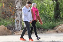 miley-cyrushd:  December 24th - Miley hiking with Patrick in the Hollywood Hills