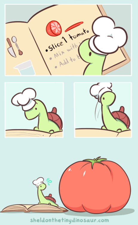 sheldontinydino:Cooking is always more difficult than it first seems