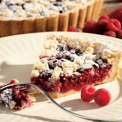 Raspberry-Almond Crumb Tart  Serves: 8 Ingredients 1/2 cup(s) sliced almonds (skins o