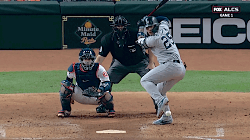 Gleyber Torres hits a solo home run, he had 5 RBI in the game, tying a Yankee record - October 12, 2