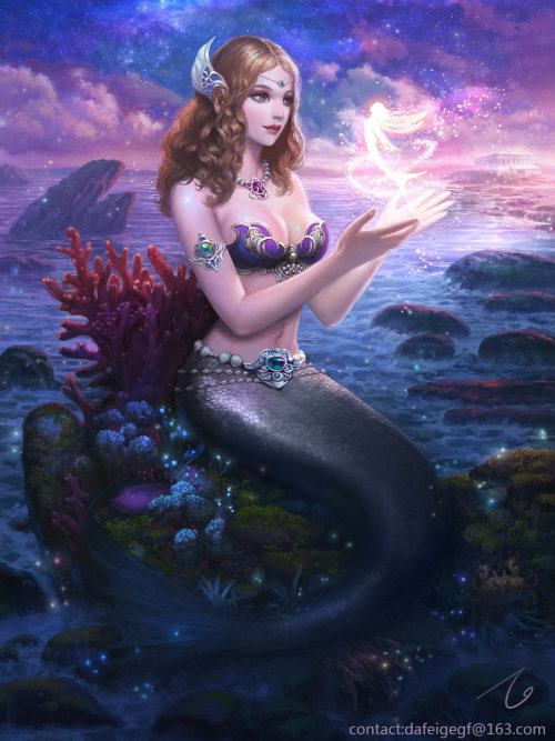 art-of-cg-girls:The mother of the sea by fei Geng