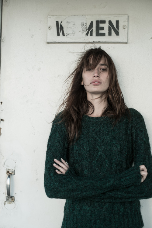 blkdnm:A PORTRAIT OF KENZA FOURATI, PHOTOGRAPHED BY JOHAN IN MONTAUK NEW YORK.  SWEATER 21.  