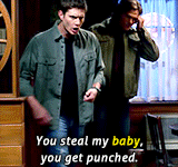 jaredandjensen:  Dean + “Baby” 