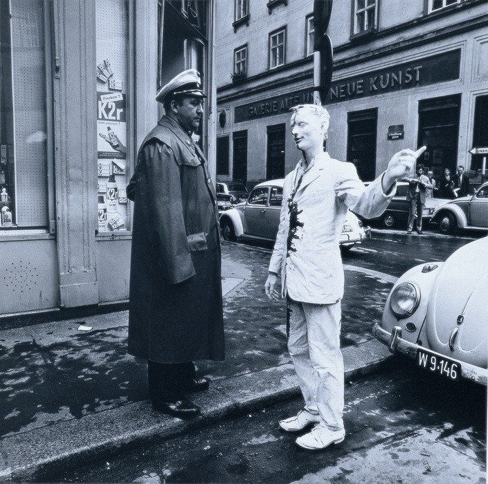 arpeggia:  Günter Brus - Vienna Walk, 1965 Photo by L. Hoffenreich See more Günter