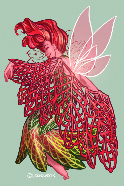 GRARGH i missed a day but 14/28 for houseplant fairy faebruary is the fittonia fairy!!! i love nerve