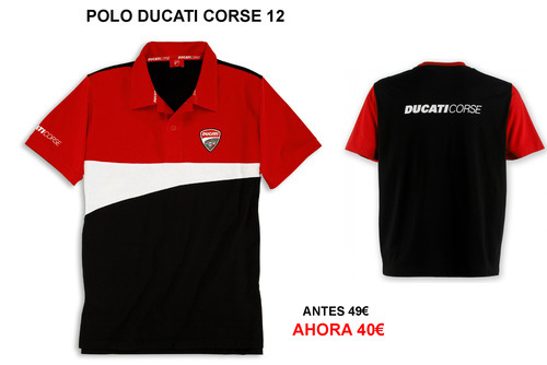 Ducati original Corse 19 red Polo-Shirt verano camiseta de manga corta