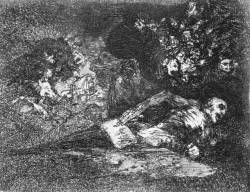 artist-goya:  Nothing. The event will tell, Francisco GoyaMedium: aquatint,etching,paperhttps://www.wikiart.org/en/francisco-goya/nothing-the-event-will-tell-1820