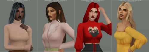 candysims4:LOVE HAIR [VERSION 3 &amp; 4]New versions of mine “Love Hair”, and a