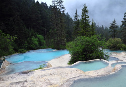 90377:  Huanglong National Park in the rain by J T  