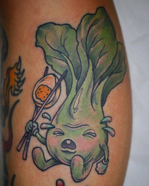 Baby Bok Choy for @its_raw_banana_ thanks bub #pcrumptattoos #bokchoytattoo #savannahtattoo #thebutc