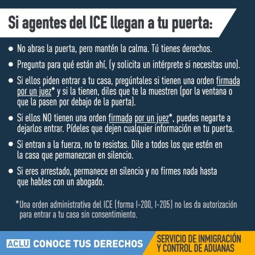 rallyforbernie:The ICE has been conducting an increasing number of raids and arrests. Please spread 