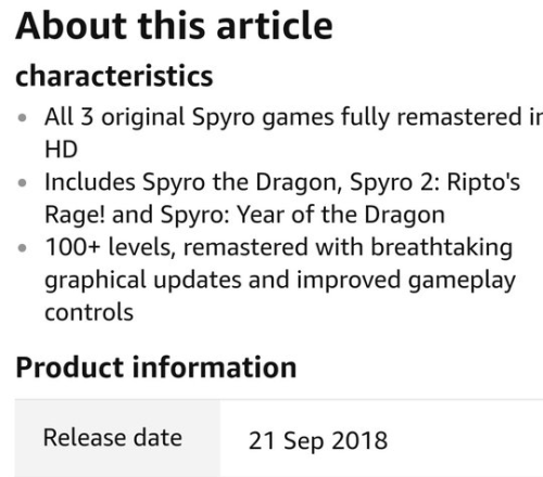  Spyro Reignited Trilogy - Coming on September 21, 2018! 