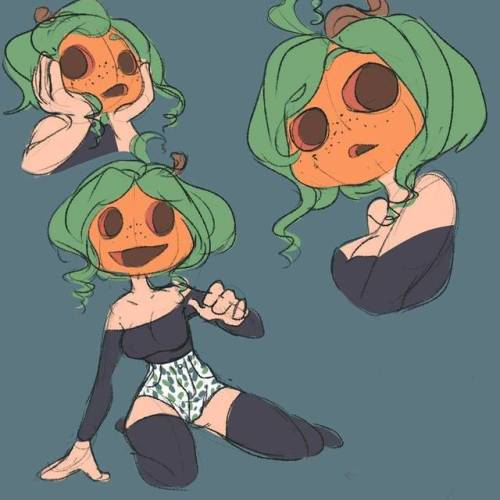 Decided to upload this to tumblr because Ophelia got her start here. Love my pumpkin head baby