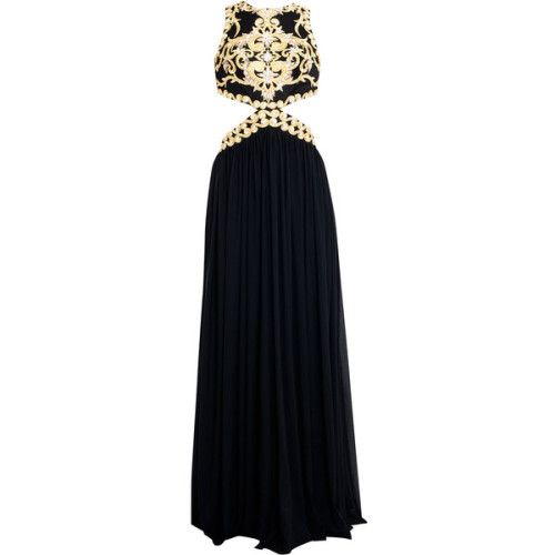 Black long sequin prom dress