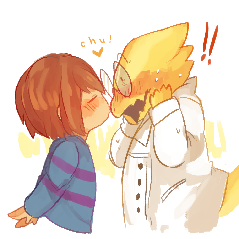 shomunn:* hwen frisk givs u a kees, u r filled wit determinakiss* You too, Flowey.