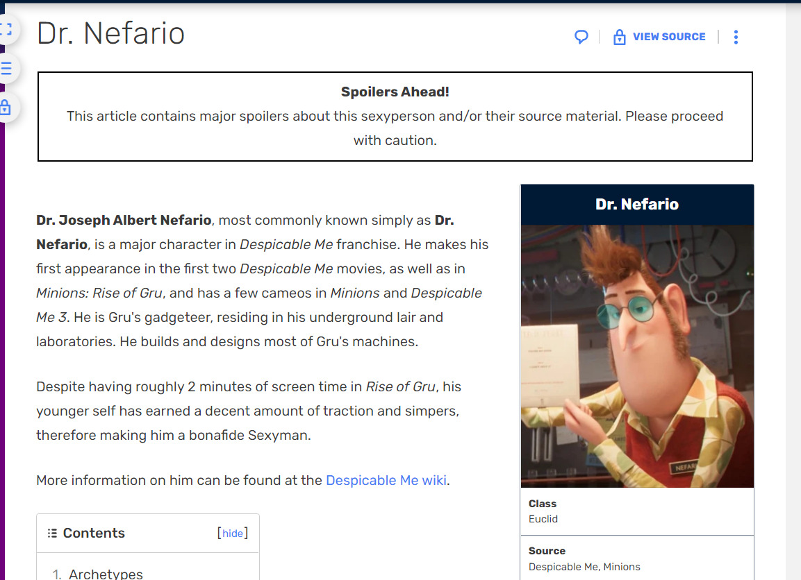 Dr. Nefario, Despicable Me Wiki