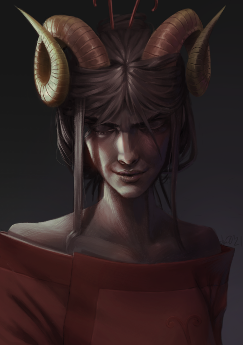 ohnunucos:damara! tried out a new painting stylei also opened a print shop! you can get one here: ht