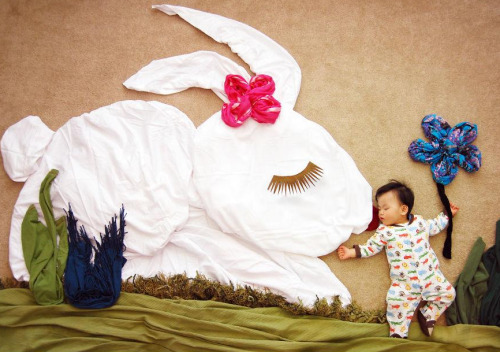 ohmyasian:  souslecieldesf:  What a creative mom!  2890. Wengenn in Wonderland. Artist and mother of three, Queenie Liao imagines what her son might be dreaming of during his naptimes. These are so cute and artfully crafted!  i don’t give a shit