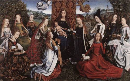 &ldquo;Virgin surrounded by female saints&rdquo; by the Master of the Saint Lucy Legend