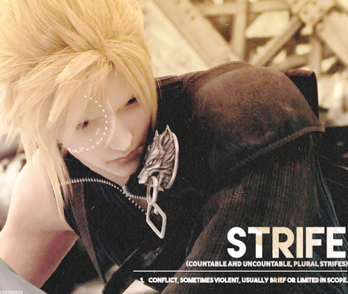 caerberus:  GET TO KNOW ME MEME;Favorite Male Characters [4/30]↳ Cloud Strife (Final Fantasy VII)