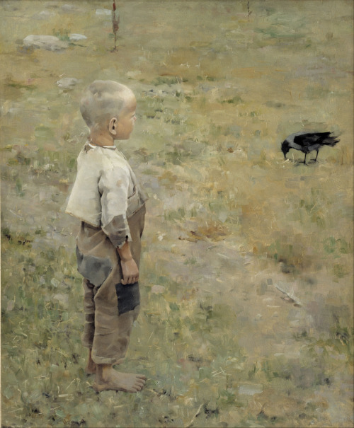 Boy with a CrowAkseli Gallen-Kallela (Finnish; 1865–1931)1884Oil on canvasAteneum Art Museum, Helsin